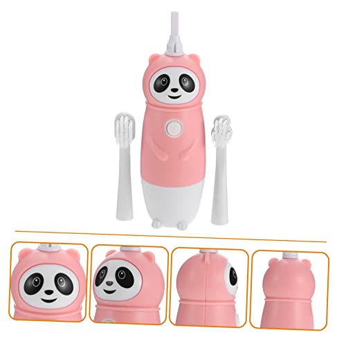 1 Satz Elektrische Zahnbürste Für Elektrische Zahnbürsten Für Kinderzahnbürste Elektrisch Zahnbürste Panda Elektrische Zahnbürste Babysnacks Kaubar Pp Rosa Healeved – Bild 5