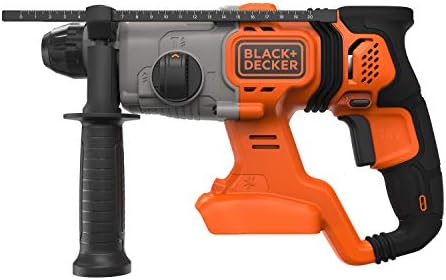 BLACK+DECKER Marteau Perforateur SDS-Plus 18V sans fil - Énergie de frappe 1,2J, 3 modes, mèche à béton 6mm, boîte de ra