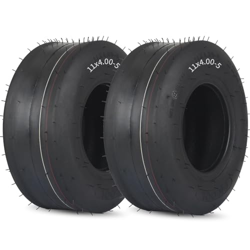 Photo 1 of (2 Pack) 11x4.00-5 Tubeless Zero Turn Mower Tires