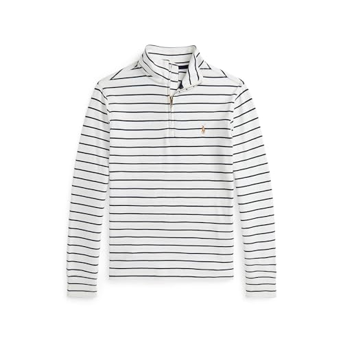 POLO RALPH LAUREN Boys' Striped Cotton Quarter-Zip Pullover (Big Kid)