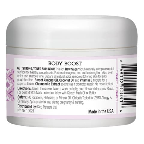 Body Boost Lavender Raw Sugar Scrub - Hydrate Dry Skin