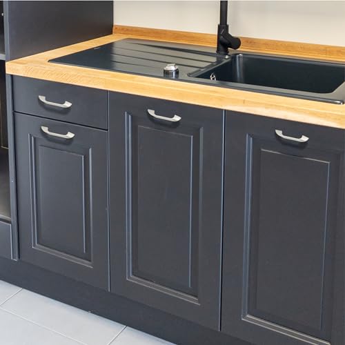 Image of LAPO 8 Piece Drawer Handle for Kitchen, Almirah Handles for Cabinet, 4 Inch Window Handle, Pulls for Pooja Mandir, Cupboard, Wardrobe (96mm, Satin Matt Finish, 3 Years Warranty) Twist