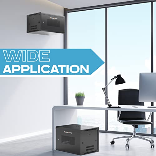 Tocretoare 9U Wall Mount Server Cabinet, 19" Network Data Cabinet Enclosure With Locking Mesh Door, Network Rack Enclosure For Av/Data/It Communication/Computer Equipment #TOP2