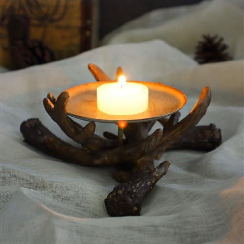Bougeoir en forme de cerf rustique pour décoration de table de ferme chaleureuse - 3