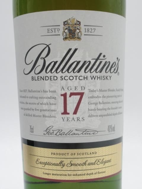 Amazon.co.jp: バランタイン 17年 箱付き 40度 750ml □容量