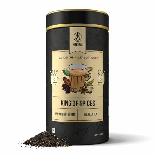 Image of House of Hindraj King of Spices Masala Masala Tea Loose Leaves 180 g Traditional Spiced Chai with Clove, Cardamom, Ginger & Cinnamon Caffeine-Free, Aromatic & Refreshing