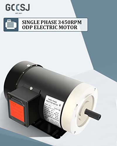 Electric Motor 1Hp 1725 Rpm General Purpose Three Phase Motor 56C Frame 5/8" Shaft Diameter Rolled Steel Shell 60Hz 230V/460V Tefc #TOP1