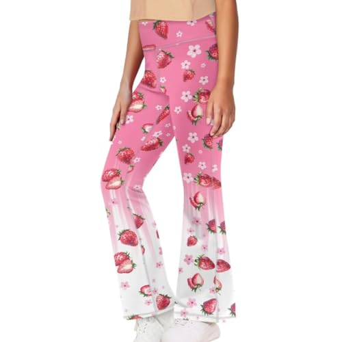 Image of Girls Flare Leggings 5-14T Cute Bell Bottoms for Girl Yoga Pants for Gym