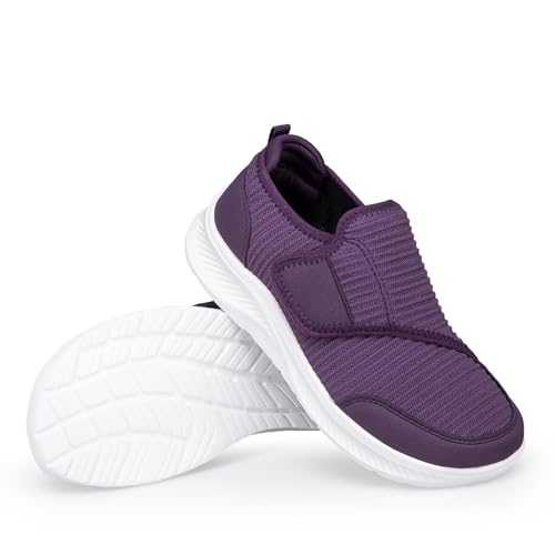 Baskets mode femme bleu taille 41 chaussures marche larges - 4