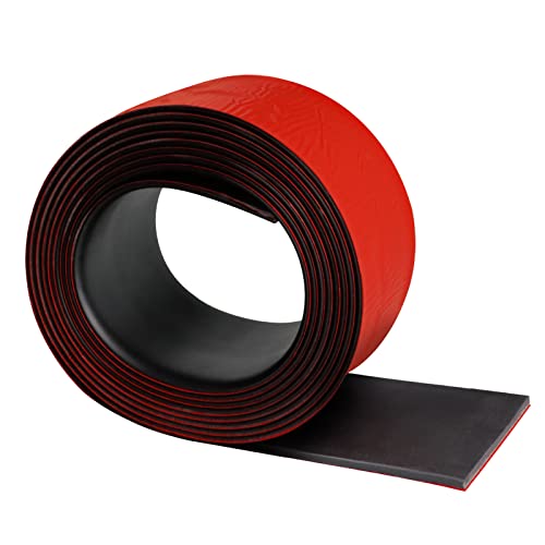 Plancha Goma Adhesiva Tira de Goma de Neopreno Antideslizante para Juntas antivibración protección Bricolaje (80mm×5mm×12m)