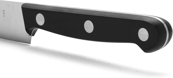 Arcos Cuchillo Chef Acero Inoxidable. Cuchillo cocina para cortar y pelar alimentos pequeños. Mango ergonómico polioximetileno y Hoja 120 mm. Serie Universal. Color negro. - 4
