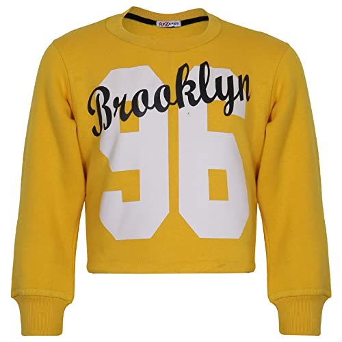 Girls Tracksuit Crop Top Sweatshirt Sweat Pants 2 Piece Set Top Bottom Gifts for Children Unisex Age 5-13 Years2