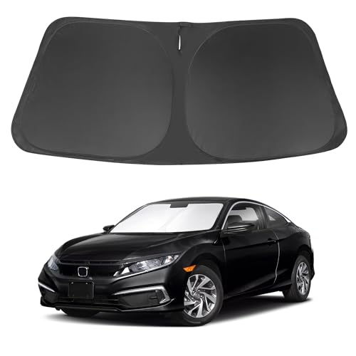 Image of Windshield Sun Shade Custom Fit for 2016-2021 Honda Civic Accessories Sunshade Protect Car from Sun Rays & Heat Damage Keep Cool