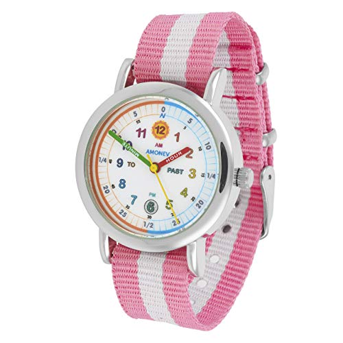 Amonev Reloj analógico para Unisex niños. de con Correa en Nailon AMNVTTWPPL01 Cover