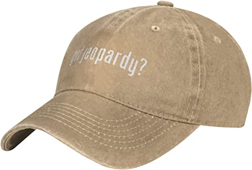 LIDEPECA Got Jeopardy Denim Baseball Cap Hat Adjustable Cowboy Hat
