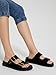 Guess Women's Fasten Sandal, Black Suede 001, 8