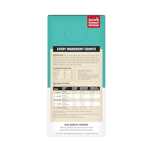 Image of The Honest Kitchen Human Grade Wholemade Dehydrated Dog Food, Grain Free Fish, 10 lb (makes 40lbs)
