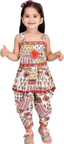 Image of EPIKID Girl's Festive & Party Kurta And Dhoti Pant Set