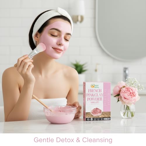 Image of Herbs Botanica French Pink Clay /Rose Clay Powder Montmorillonite Kaolin Clay Powder Healing Clay for Face Mask Skin Care Detox, For Soap Making Clay French Skincare150 gms / 5.3 oz