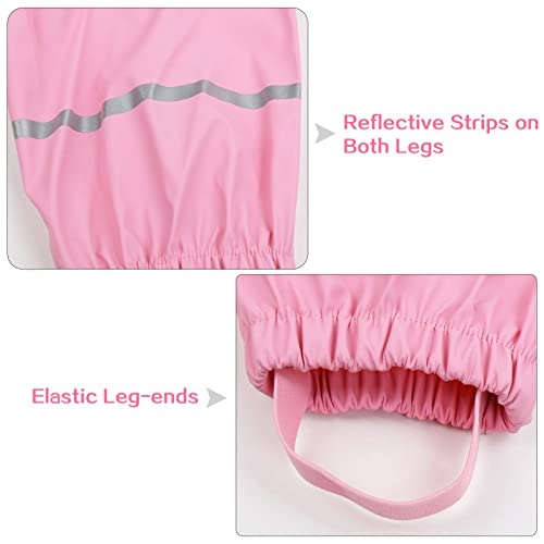 Image of SSAWcasa Kids Rain Pants, Toddler Waterproof Boys Girls Pants, Mud Dirty Proof Rain Suspender Trousers Overalls