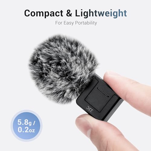 Image of JJC Cold Shoe Wind Muff for Sony ZV-E10 II ZVE10 ZV-1F ZV-1 II ZV-E1, White | Furry Windshield Wind Shield, Microphone Puff, Shoe Adapter Mount Holder for LED Light Mic Attachment, Vlogging Accessories