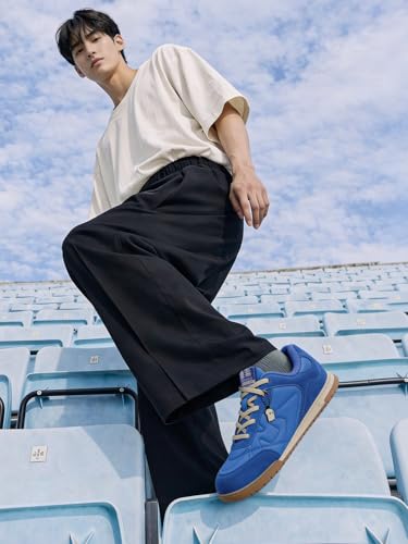 Image of The Souled Store Kanso ZE Zen Edition : Men and Boys Low Top Sneakers with Premium Microfibre Suede and PU Upper and Cushioned Footbed and Brown Gum Outsole and Lace Up Support