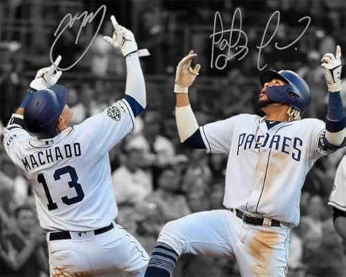 Ikonic Fotohaus Manny Machado Fernando Tatis Jr Signed Photo Autograph Print Wall Art Home Decor