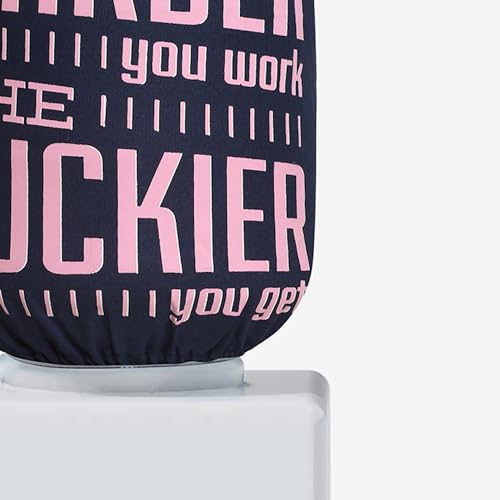 Image of Swayam 20 Litre Bottle Cover for Home & Office | Bottle Protector | Lace Closure at Bottom | Machine Washable | Environment Friendly | Digitally Printed | 44cm x 42cm x 32cm - Navy & Pink