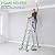 WDOT Ladder, Multi Position 5 Step Ladder Extension, 17 Ft Anti-Slip A Frame Compact Folding Ladder, 330LBS Adjustable Telescopic Aluminum Ladders for Home Stairs Roof Outdoor, Escaleras para Casa
