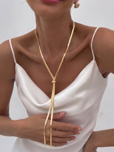 Image of Tewiky Layered Necklaces for Women 14k Gold Plated Chain Necklace Set