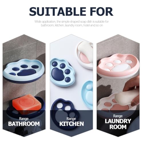 Garder le savon sec avec le porte-savon mural patte de chat x4 - 6