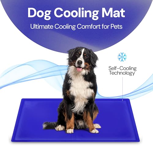 ASAB Dog Cool Mat Durable PVC Material Pet Summer Gel Mat with Self Cooling Gel Cool Mat for Dogs Waterproof Dog Mat for Beds and Cars for Puppies Kittens in Hot Summer (44 x 64cm) - Image 3