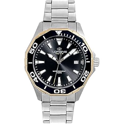 Lorenz Easy Time Sport 030213DD - Orologio sportivo da uomo - Orologio al quarzo con cinturino in acciaio