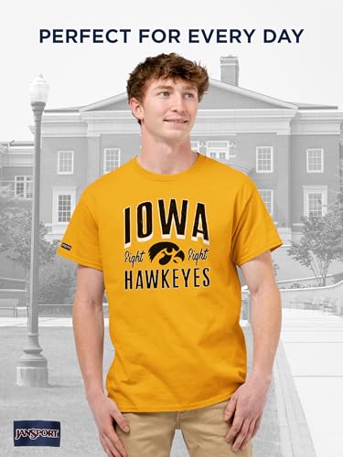 Image of JanSport NCAA Officially Licensed Campus Short Sleeve T Shirt for Men, Soft & Breathable Pre-Shrunk Cotton Crewneck T Shirt