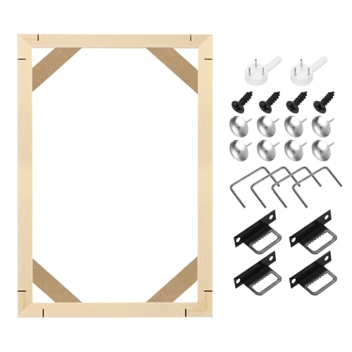 Sourcing Map 8 x 12 Inches Canvas Stretcher Bars, Wood Frame Kit for Oil Paintings, Prints, Posters, Home Decor