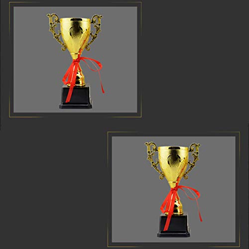 Liobo Troféu de Plástico de Troféu Dourado para Torneios Esportivos Competições Escolares Festas Jog