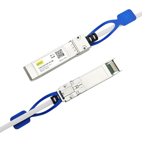 Image of 10Gtek 25GBASE-CR SFP28 to SFP28 Passive Cable, 32AWG, for Cisco SFP-H25GB-CU0.5M, Ubiquiti UC-DAC-SFP28, Supermicro, Mikrotik, Arista and More, Nylon Braided Jacket, 0.5-Meter(1.64ft)