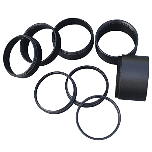 Kit Tubi Prolunga M48x0,75 Per Telescopi – 8 Anelli Da 3 A 30 Mm Per Astrofotografia, Alluminio Anodizzato