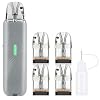 Uwell Caliburn G5 Lite 6 Piece Set, Main Unit Gray + 4 0.6 Ohm Cartridges + 1 Needle Bottle for Filling, 1600 mAh High Capacity