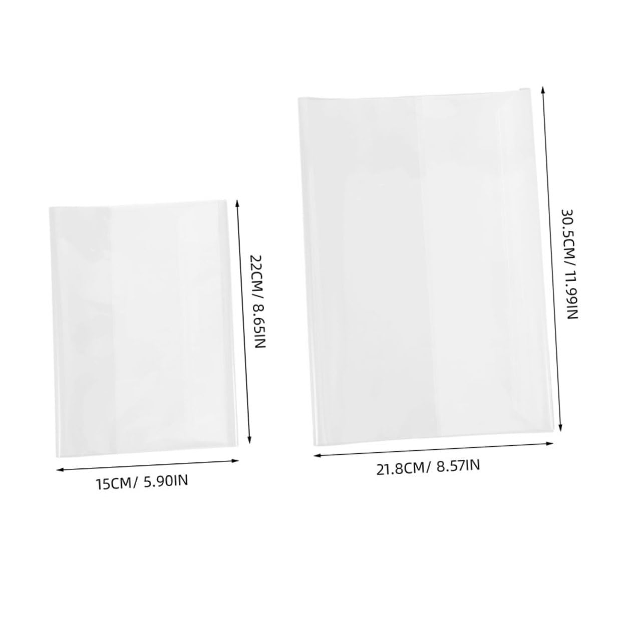 40 pièces Protège Couverture Transparent pour Film Plastique Résistant à Eau pour Manuels Scolaires et Cahiers Protectrice et Transparente