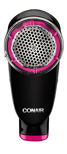 Image of Conair CLS1BP Battery Operated Fabric Defuzzer Shaver, Black /Pink