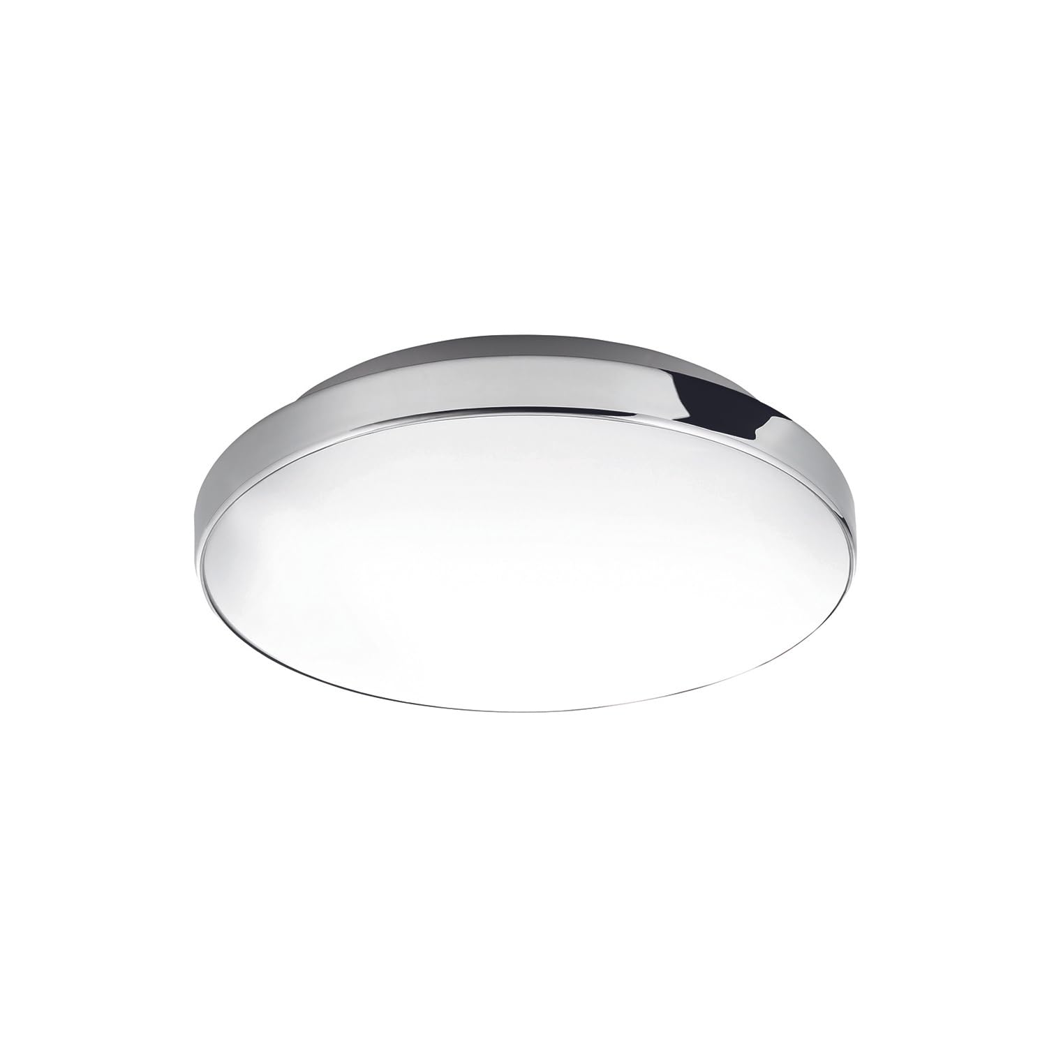 BRILONER Leuchten - LED Deckenleuchte, Badlampe, IP44, 13 Watt, 1.200 Lumen, 4.000 Kelvin, Weiß-Chrom, Ø 28,5cm, Weiß/Chrom, 3351-016
