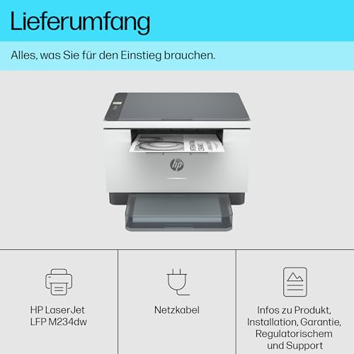 HP LaserJet MFP M234dw Multifunktionslaserdrucker, Schwarzweiß, 3-in-1 Drucker, Scanner, Kopierer, WLAN, LAN, Duplex, Airprint, 29 S/Min – Bild 6