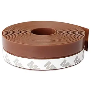 Wowobjects 32.8ft Brown Rubber Window Door Weather Foam Seal Strip (1 Roll, 0.98inch) | Pack of 1