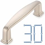 KOOFIZO 30個パック 3インチ つや消しニッケル キッチンキャビネット取っ手 サテンシルバーキャビネットハンドル ニッケルキャビネット金具 キッチンキャビネット1817引き出しドレッサー食器棚寝室用