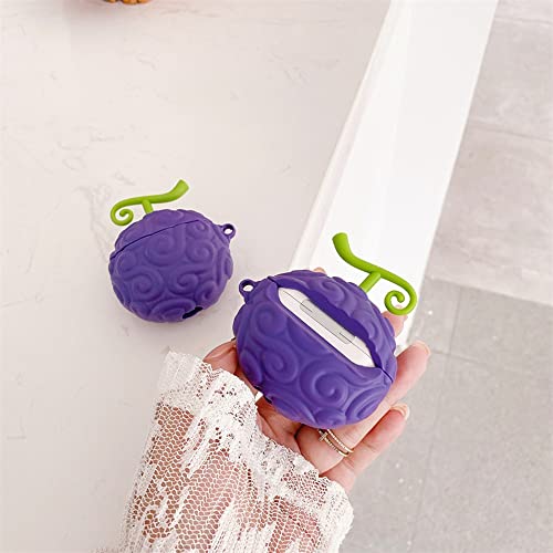 Image of Earbuds Cover for Airpods Pro 2, Cute Silicone Protective Case Shell Anime Devil Fruit Style Compatible with Airpods Pro for Boys and Girls