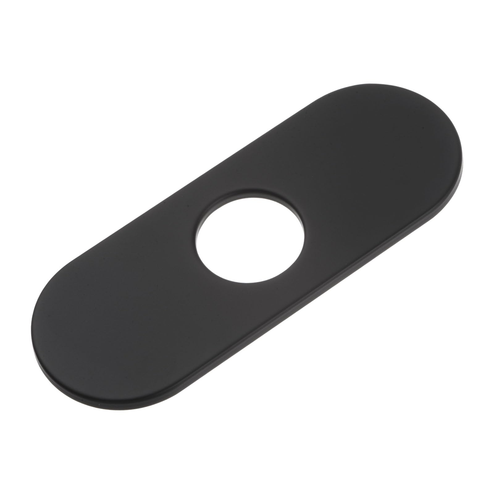 uxcell 6 Inch Hole Cover Deck Plate Escutcheon for 1 or 3 Hole Bathroom or Kitchen Sink Faucet, Oval Faucet Escutcheons, Black