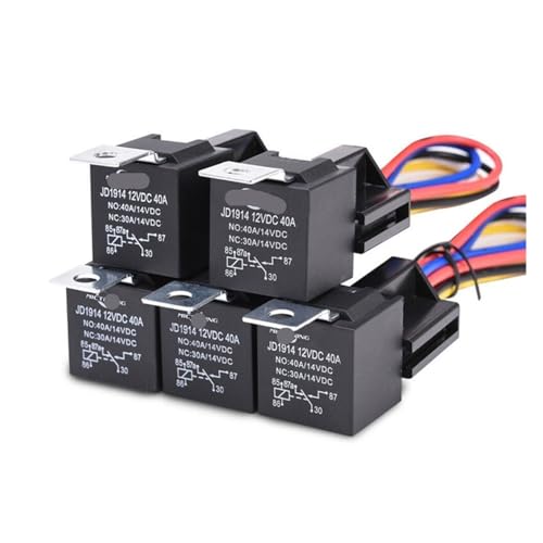 Relé de coche 24V 5 pin impermeable resistente 40A de alta durabilidad