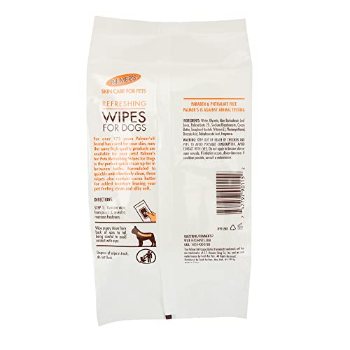Palmers for Pets Cocoa Butter Refreshing Wipes for Dogs, 100 Count - image 6