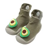Zapatillas De Deporte Negras Niño Zapatillas de casa de frutas bordadas para bebé, zapatillas de casa cálidas de dibujos animados para niños, zapatos de interior de Zapatos Niño (Green, 12-18 Months)
